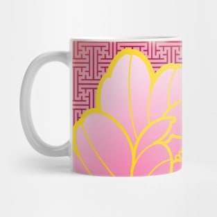 peony and sayagata Mug